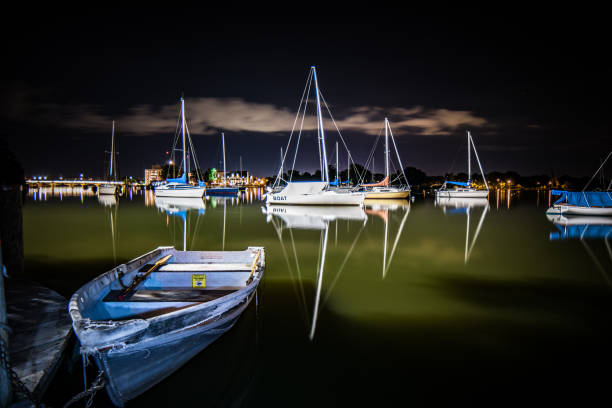 istock Boats anchored under the stars 958859066