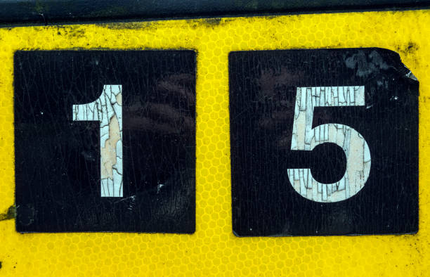istock Written Wording in Distressed State Typography Found Number Fifteen 15 958859600