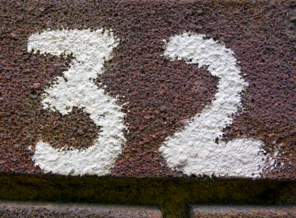 Written Wording in Distressed State Typography Found Number Thirty Two 32