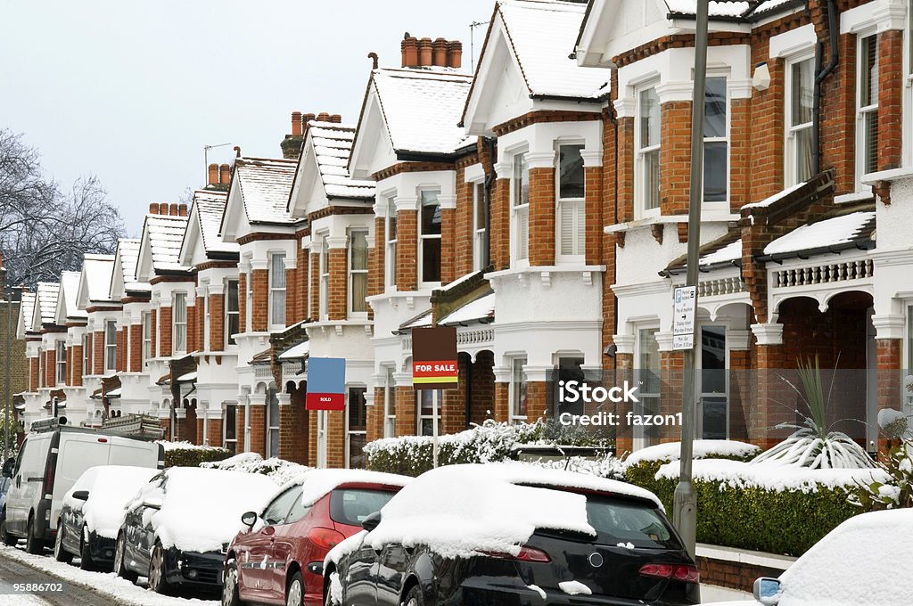 Winter Street à Londres. - Photo de Maison libre de droits