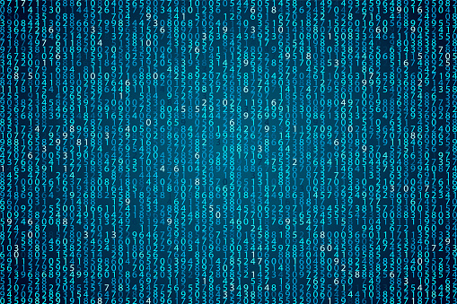 Abstract Blue Technology Background Element Binary Computer Code Stock ...