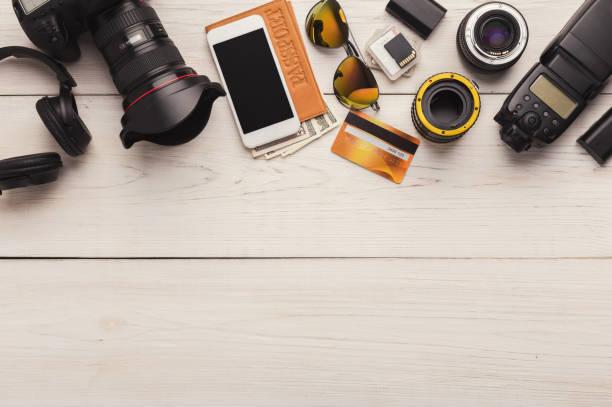 istock Diverse personal equipment for photographer 958871940