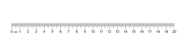 20cm On Ruler Ruler 20 Cm Measuring Tool Ruler Graduation Ruler Grid 20 Cm Size ...