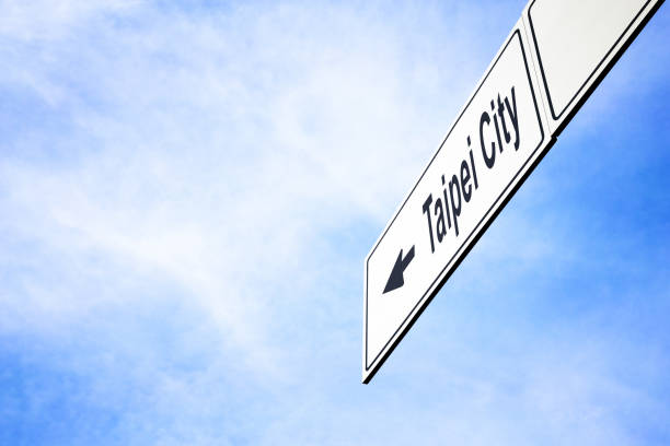 istock Signboard pointing towards Taipei City 958873188