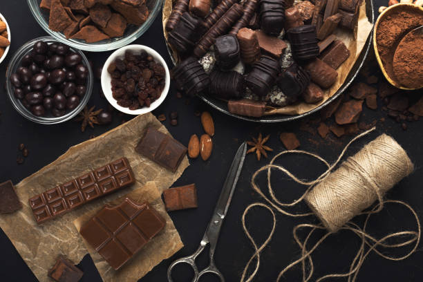 istock Assortment of handmade sweets and craft tools, top view 958874748