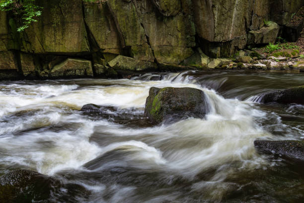 Landscape with river Bode in the Harz area, Germany