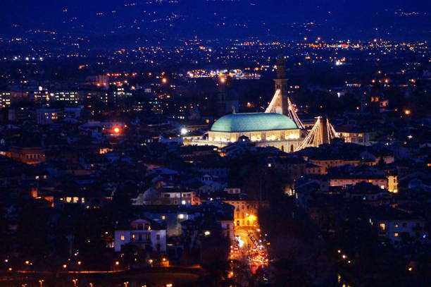istock Aerial view of Vicenza at night 958874952