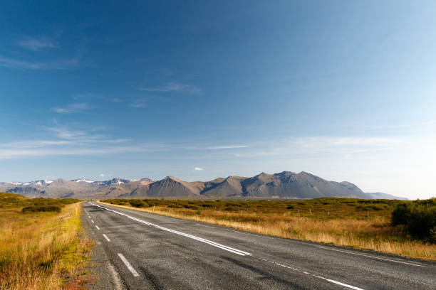 istock Paved road in Iceland 958879624