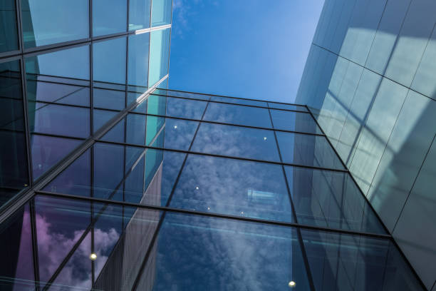 istock The glass architecture in city against a sky 958882430