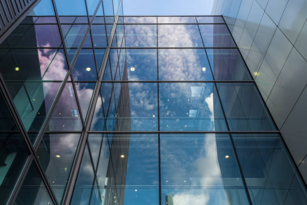 istock The glass architecture in city against a sky 958882954