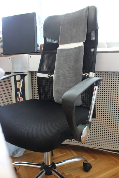 istock Office Chair with massage back pad 958887234