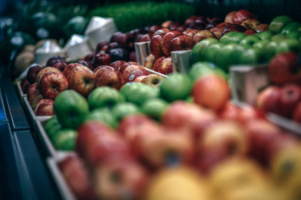Ripe Organic Apples stock photo