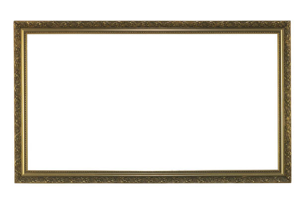 istock GOLD PICTURE FRAME ON WHITE BACKGROUND 958915258