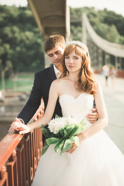 istock Close up of a nice young wedding couple 958919580