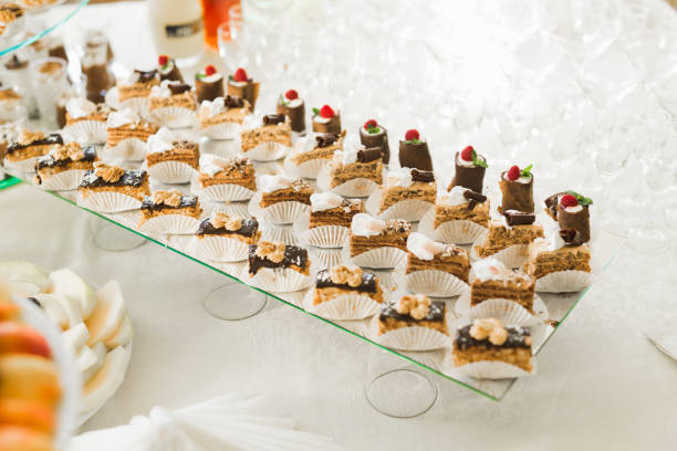 istock Different kinds of baked sweets on a buffet 958924026