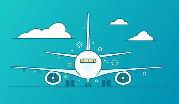 Vector illustration of Commercial Plane