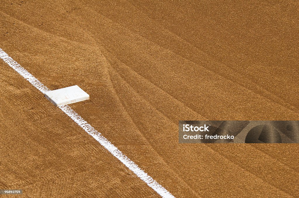 Campo de beisebol em jogo de beisebol - Foto de stock de Base - Equipamento esportivo royalty-free