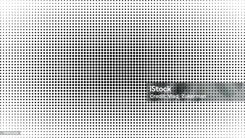 Abstract Black And White Dots Background Comic Pop Art Style Light Effect  Gradient Background With Dots Stock Illustration - Download Image Now -  iStock