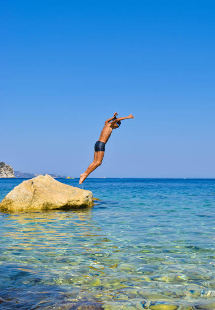 istock Jump into the sea. 958935758