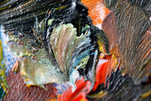 istock Abstract background with oil paint smears 958936374