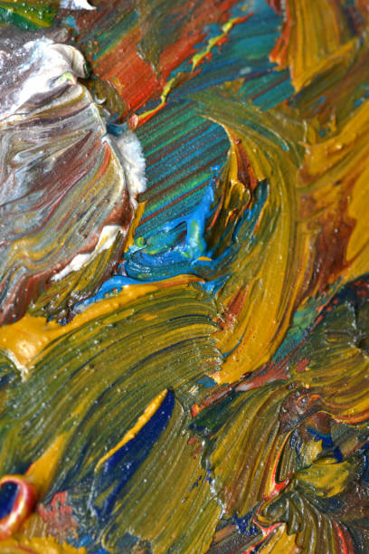 istock Abstract background with oil paint smears 958936548