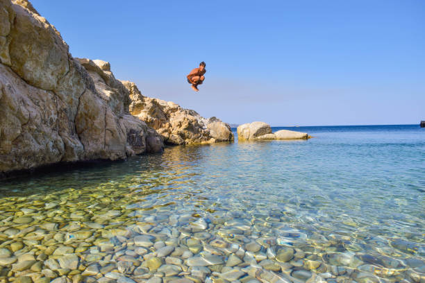 istock Jump into the sea. 958937266