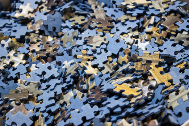 mer de jigsaw puzzles - portion blue jigsaw puzzle puzzle photos et images de collection