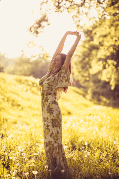 istock Nature is relaxing. Woman at spring season. 958949914
