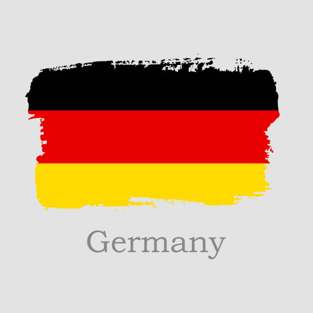 istock Vector Illustration. Hand draw Germany flag. National Germany banner for design on grey background 958957318