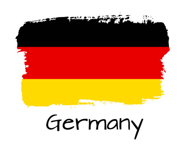 istock Vector Illustration. Hand draw Germany flag. National Germany banner for design on white background 958957646