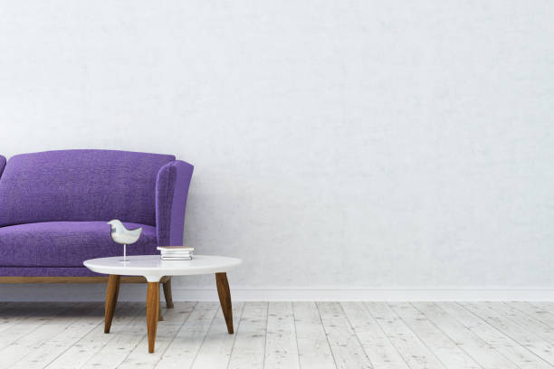 istock White living room, purple sofa close up 958962054