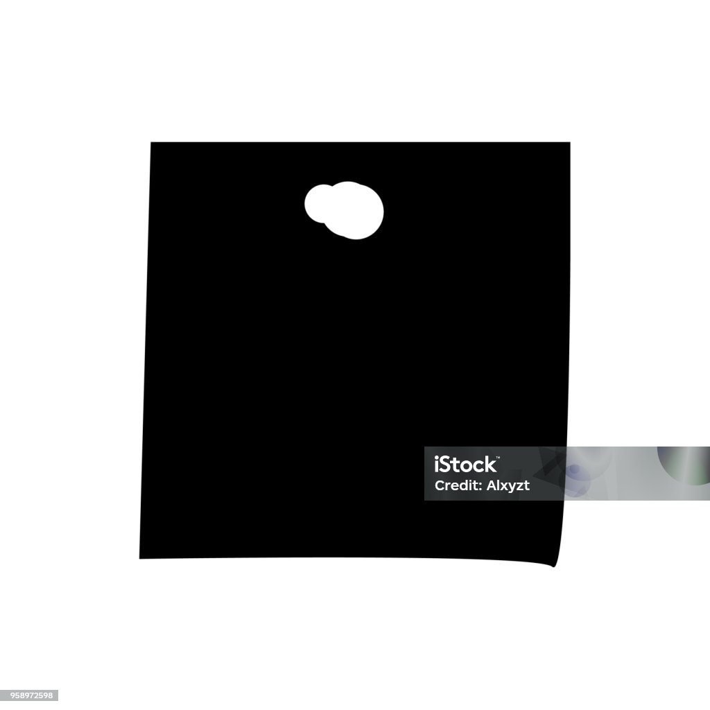 Black Sticky Note Isolated On Background Template For Your Projects Vector  Illustration Stock Illustration - Download Image Now - iStock