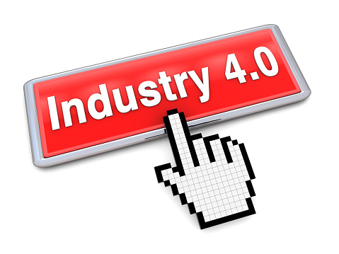 Hand Cursor on Industry 4.0 Button