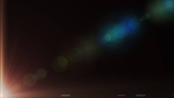 istock Abstract of lighting digital lens flare in dark background 958977530