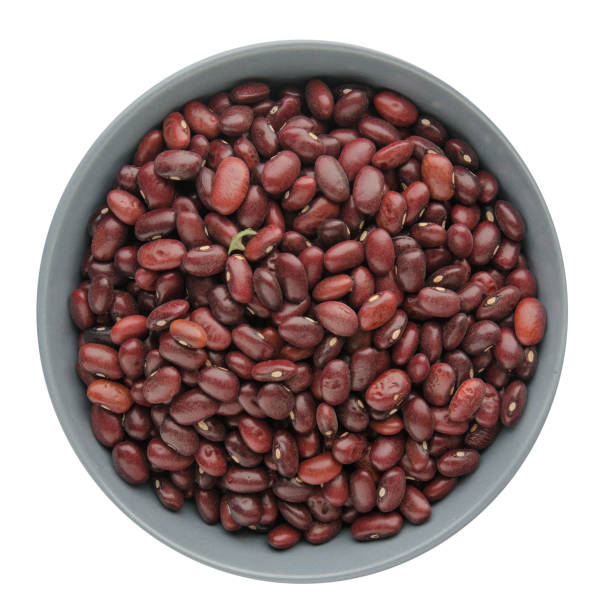 istock red beans in a bowl isolated on white background. red beans top view 958983950