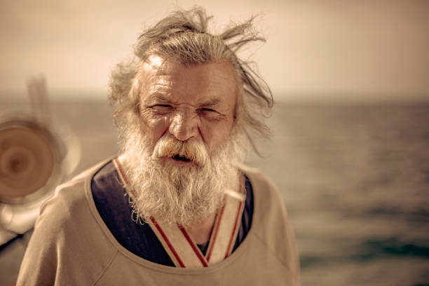 istock Old fisherman  by the sea 958989494