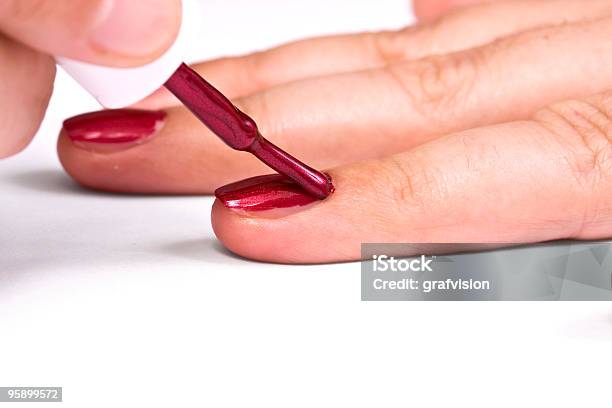 Painting Her Nails Stock Photo - Download Image Now - Applying, Beauty, Color Image