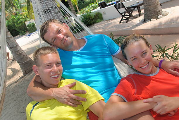 Family on vacation stock photo