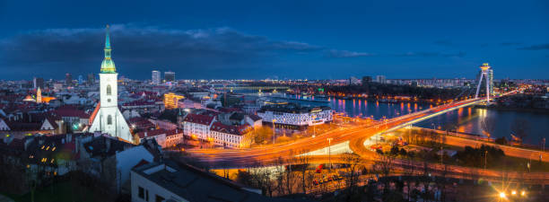 istock Bratislava Cityscape at Night 959004466