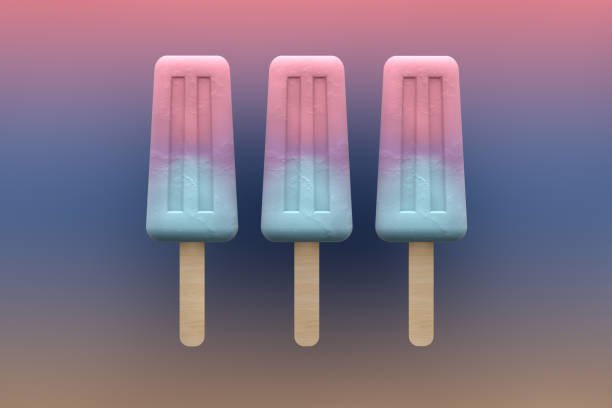 istock Ice cream stick, Popsicle, Minimal summer concept. 959007104