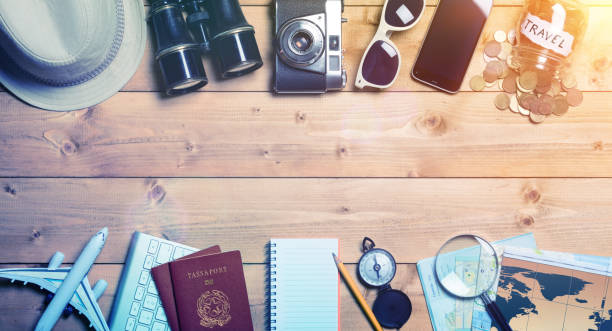 istock Travel Planning - Preparation For Holidays Trip - Vintage Effect 959007198