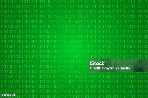 Binary Code Pattern Digital Technology Background Abstract Matrix ...