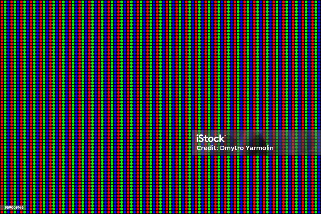 Rgb Screen Dots Seamless Pattern Analog Display Television Close Up ...