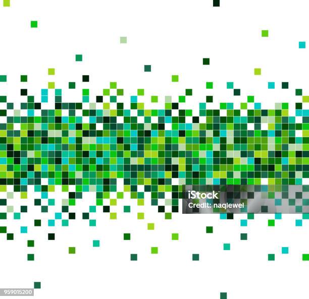 Vetores de Fundo De Fluxo De Dados Cor e mais imagens de Verde - Descrição de Cor - Verde - Descrição de Cor, Plano de Fundo, Mosaico