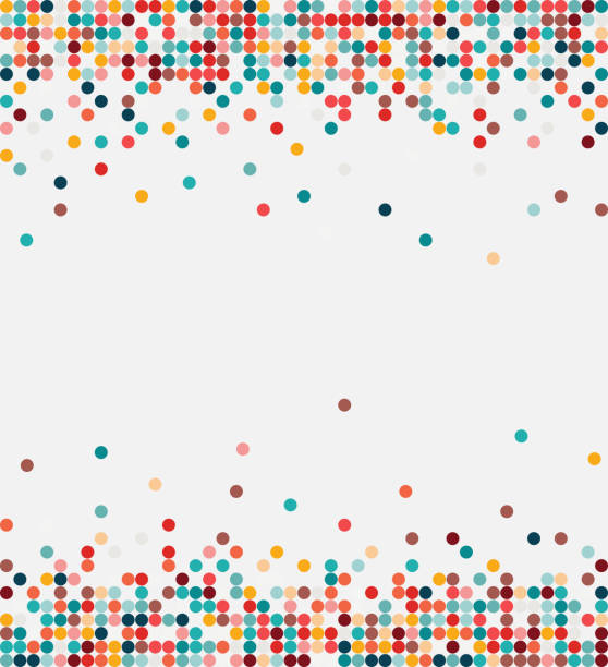 daten fließenden hintergrundfarbe - connect the dots polka dot spotted backgrounds stock-grafiken, -clipart, -cartoons und -symbole