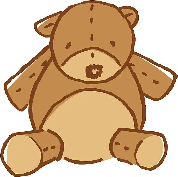 Vector illustration of Stuffed Teddy Bear