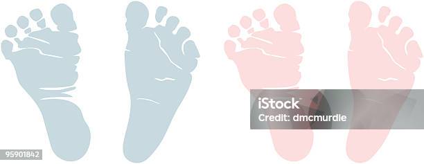 Newborn Footprints Stock Illustration - Download Image Now - Baby - Human Age, Footprint, Newborn