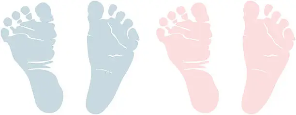 Vector illustration of Newborn Footprints