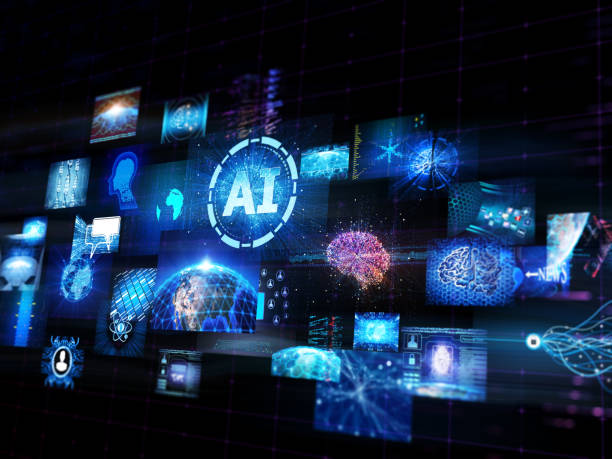 istock Media concept video wall with small screens 959023346