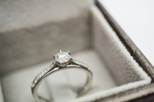istock close up luxury wedding diamond ring in jewelry gift box 959023538